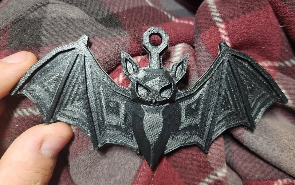 Black bat keychain