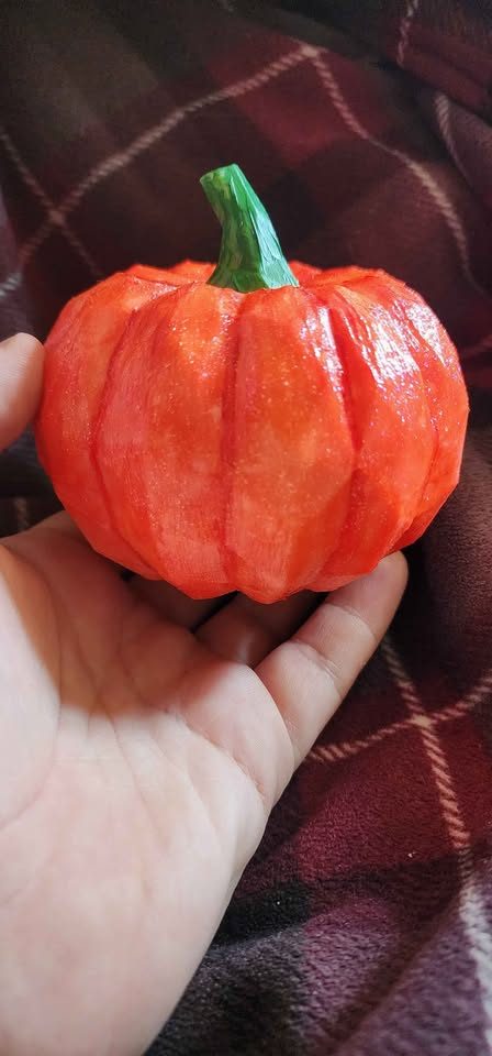 Mini painted pumpkin, another view